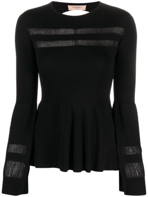 

Semi-sheer panel knitted jumper, TWINSET Semi-sheer panel knitted jumper