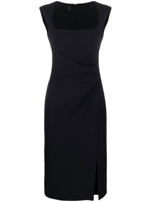 

Slit-detail square-neck midi dress, PINKO Slit-detail square-neck midi dress