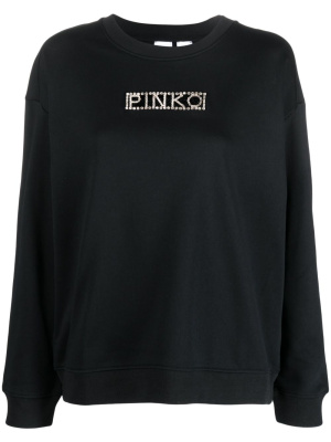 

Logo-embellished cotton sweatshirt, PINKO Logo-embellished cotton sweatshirt