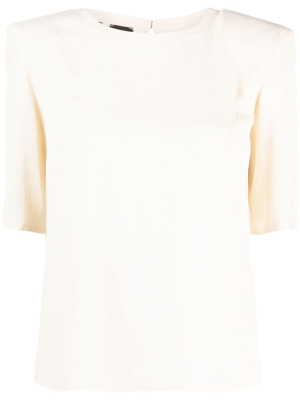 

Round-neck short-sleeve blouse, PINKO Round-neck short-sleeve blouse