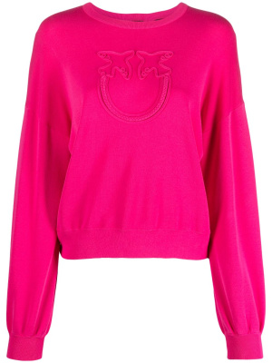 

Logo-embroidered cotton-blend jumper, PINKO Logo-embroidered cotton-blend jumper