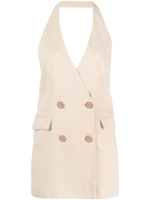 

Double breasted halterneck sleeveless blazer, PINKO Double breasted halterneck sleeveless blazer