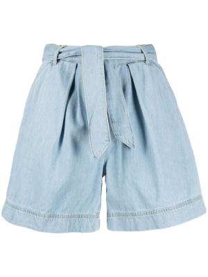 

Belted denim shorts, PINKO Belted denim shorts