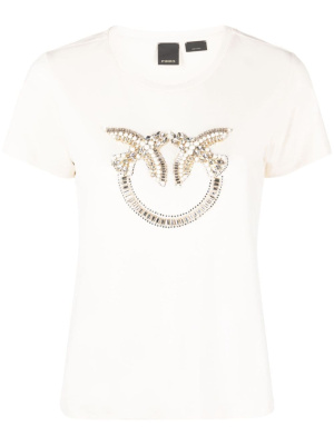 

Love Birds-appliqué cotton T-shirt, PINKO Love Birds-appliqué cotton T-shirt
