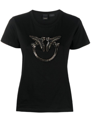 

Love Birds bead-embellished T-shirt, PINKO Love Birds bead-embellished T-shirt