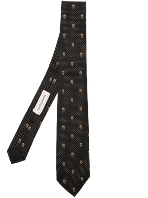 

Skull-jacquard silk tie, Alexander McQueen Skull-jacquard silk tie