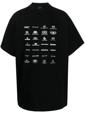 

Archives Logos-print cotton T-shirt, Balenciaga Archives Logos-print cotton T-shirt