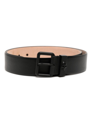 

Skull-motif leather belt, Alexander McQueen Skull-motif leather belt