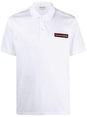 

Logo patch cotton polo shirt, Alexander McQueen Logo patch cotton polo shirt