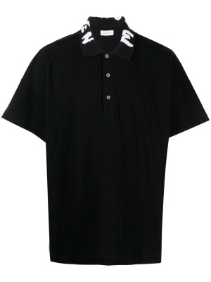 

Graffiti logo collar polo shirt, Alexander McQueen Graffiti logo collar polo shirt