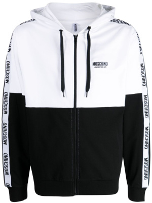 

Logo-tape drawstring hoodie, Moschino Logo-tape drawstring hoodie
