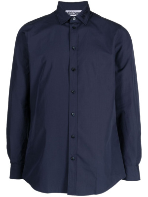 

Logo-embroidered cotton shirt, Moschino Logo-embroidered cotton shirt