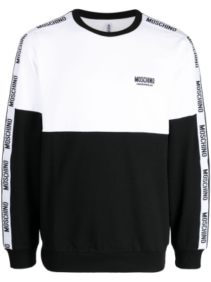 

Logo-tape crew-neck sweatshirt, Moschino Logo-tape crew-neck sweatshirt