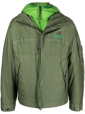

Logo-print reversible down jacket, C.P. Company Logo-print reversible down jacket