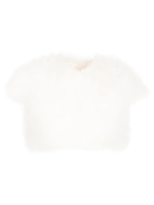 

Single-breasted feather jacket, Yves Salomon Single-breasted feather jacket
