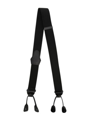 

Logo-debossed leather-trim braces, Rundholz Logo-debossed leather-trim braces