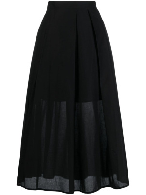 

Pleated cotton midi skirt, DKNY Pleated cotton midi skirt