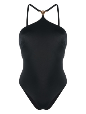 

Logo-plaque halterneck swimsuit, Versace Logo-plaque halterneck swimsuit