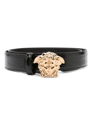 

Medusa Head-motif leather belt, Versace Medusa Head-motif leather belt