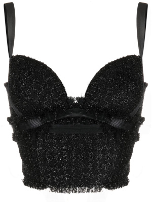 

Tweed corset top, Versace Tweed corset top