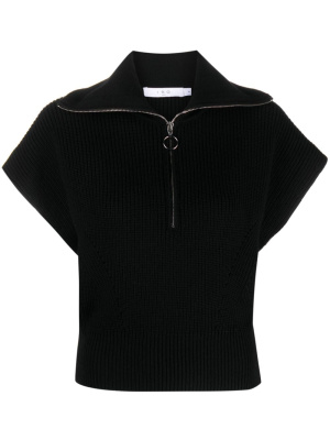 

Spread-collar ribbed-knit wool jumper, IRO Spread-collar ribbed-knit wool jumper