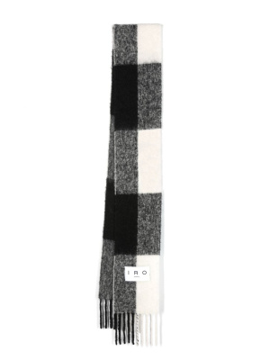 

Check-pattern knitted scarf, IRO Check-pattern knitted scarf