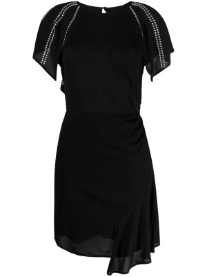 

Stud-embellished draped minidress, IRO Stud-embellished draped minidress