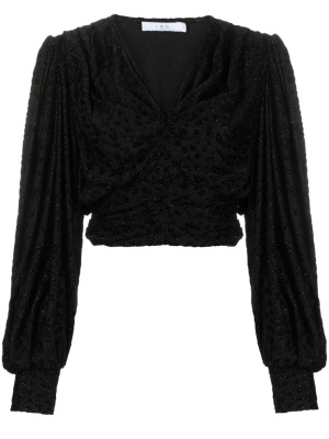 

Avela leopard-print cropped blouse, IRO Avela leopard-print cropped blouse