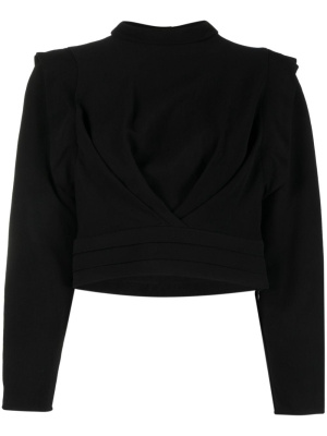 

Gathered V-back cropped T-shirt, IRO Gathered V-back cropped T-shirt