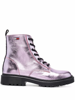 

Metallic-finish ankle boots, Tommy Hilfiger Metallic-finish ankle boots