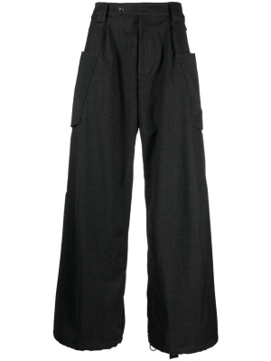 

Drawstring satin wide-leg trousers, Kiko Kostadinov Drawstring satin wide-leg trousers