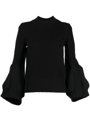 

Balloon-sleeve knitted top, Sacai Balloon-sleeve knitted top