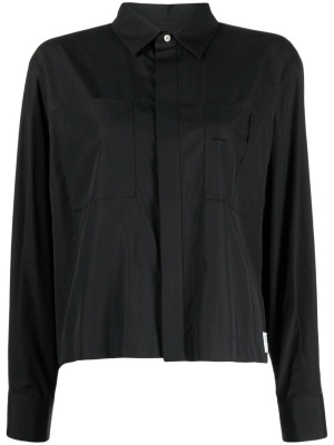 

Thomas Mason pleated cotton shirt, Sacai Thomas Mason pleated cotton shirt