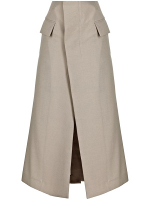 

Suiting Mix layered midi skirt, Sacai Suiting Mix layered midi skirt