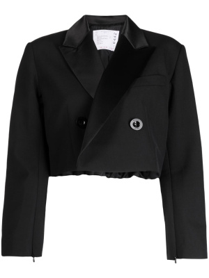 

Cropped double-breasted blazer, Sacai Cropped double-breasted blazer