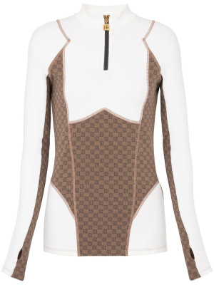 

Monogram jacquard knit top, Balmain Monogram jacquard knit top