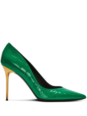 

Pointed-toe textured-finish pumps, Balmain Pointed-toe textured-finish pumps