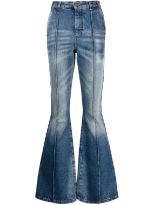 

High-waisted cotton flared jeans, Balmain High-waisted cotton flared jeans