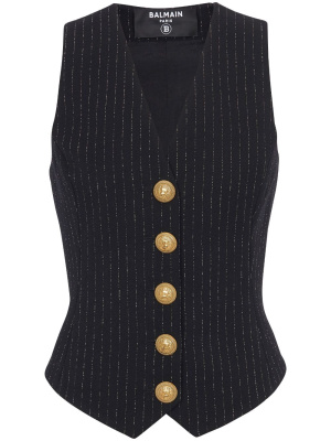 

Lurex striped vest top, Balmain Lurex striped vest top