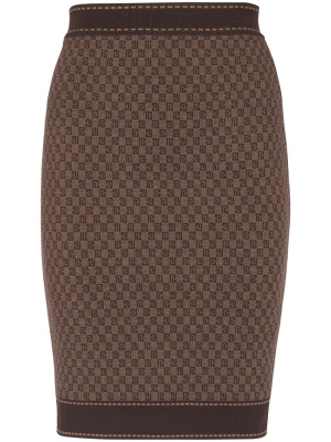 

Monogram-jacquard skirt, Balmain Monogram-jacquard skirt
