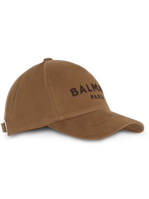 

Logo-embroidered cotton baseball cap, Balmain Logo-embroidered cotton baseball cap