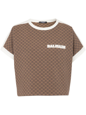 

Monogram-pattern jersey T-shirt, Balmain Monogram-pattern jersey T-shirt