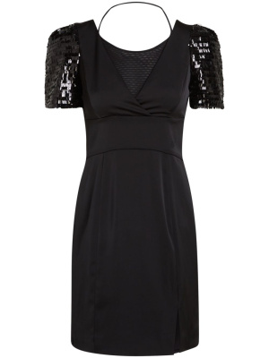 

Sequined puff-sleeve minidress, Karl Lagerfeld Sequined puff-sleeve minidress