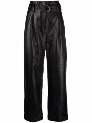 

High-waisted leather pants, Karl Lagerfeld High-waisted leather pants