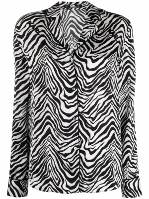 

Zebra-print long-sleeve shirt, Karl Lagerfeld Zebra-print long-sleeve shirt