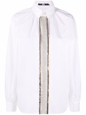 

Bead-embroidered shirt, Karl Lagerfeld Bead-embroidered shirt