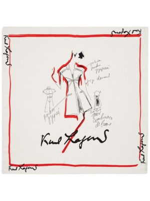 

Sketch-print scarf, Karl Lagerfeld Sketch-print scarf