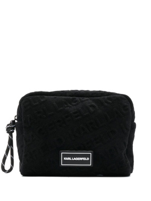 

K/Logo embossed makeup bag, Karl Lagerfeld K/Logo embossed makeup bag