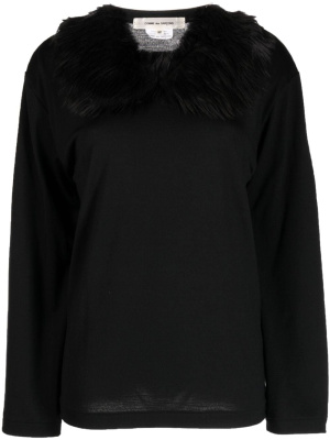 

Fur-collar long-sleeve T-shirt, Comme Des Garçons Fur-collar long-sleeve T-shirt