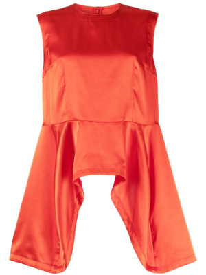 

High-low hem satin blouse, Comme Des Garçons High-low hem satin blouse